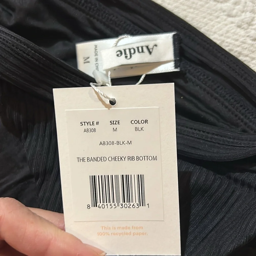 Andie Banded Cheeky Bottom. NWT. Medium